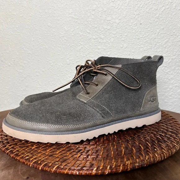 UGG NEUMEL UNLINED LEATHER CHARCOAL MENS US 11 - Picture 1 of 10
